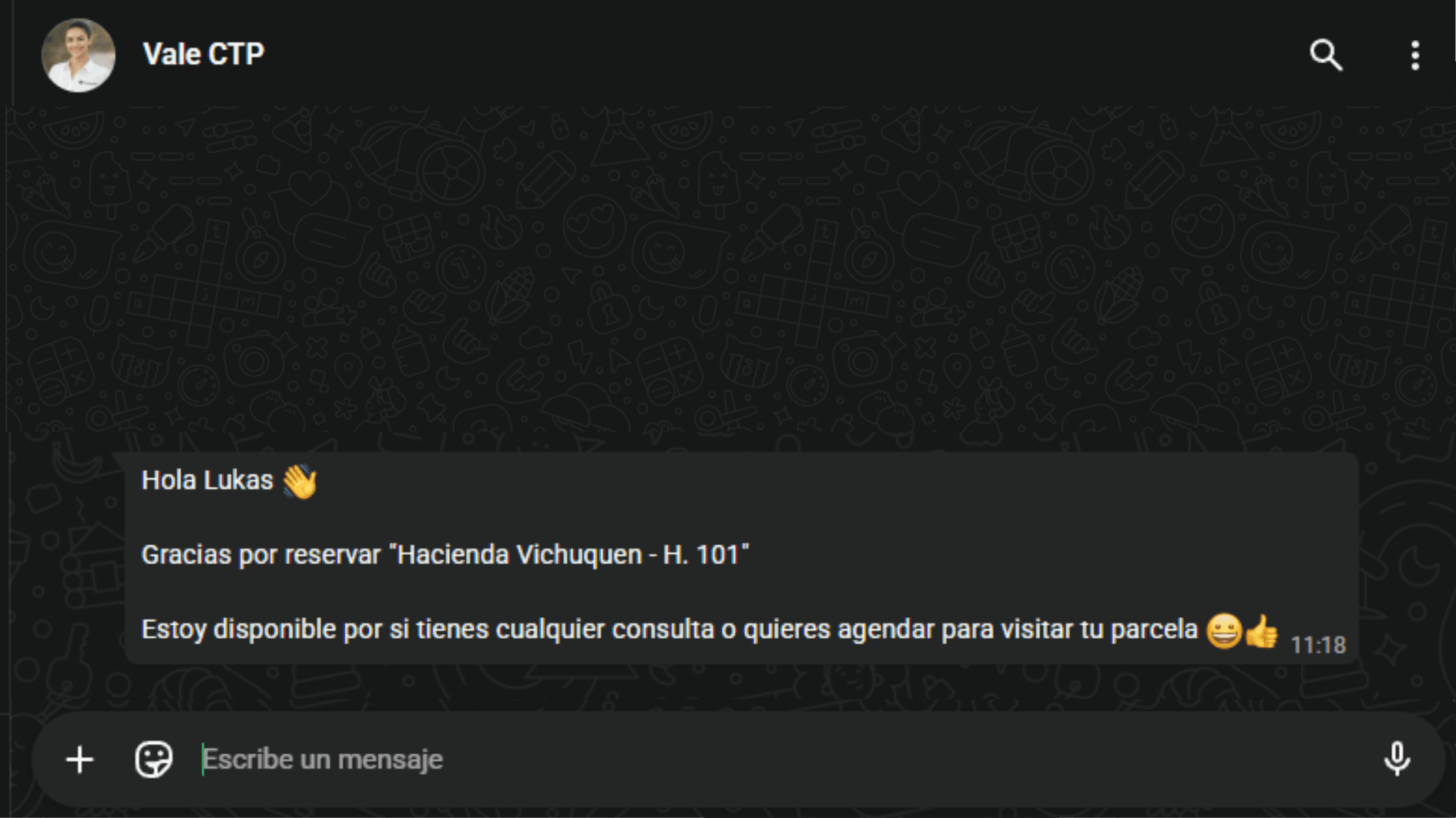 Agenda una visita al terreno