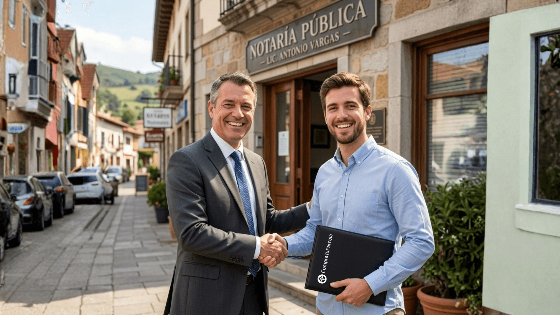 Firma la escritura en notaría